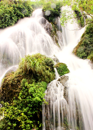 The beautiful waterfall in guizhou provinceの写真素材