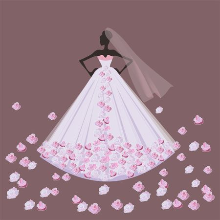 Bride illustrationのイラスト素材