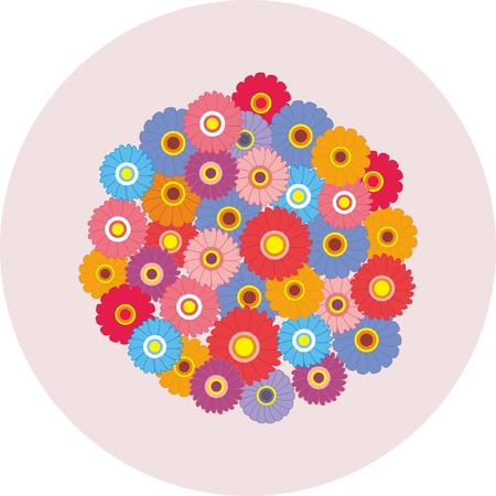 flowers abstract backgroundのイラスト素材