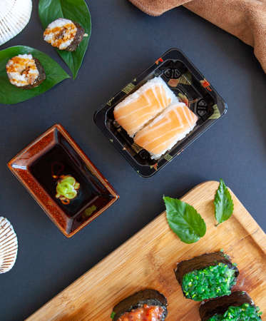 Closeup of gourmet japanese food sushiの写真素材