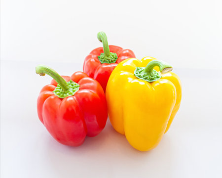 Fresh vegetables colorful peppers close-upの写真素材
