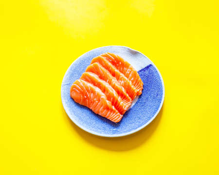 Japanese food salmon closeup