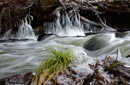 Cold creek Iciclesの写真素材