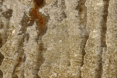 Close up photo of old rusty galvanized iron sheet texture.の写真素材