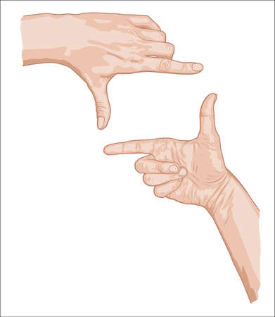 Two palms sketchのイラスト素材