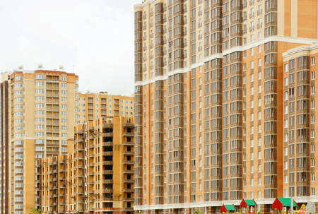 Construction of residental buildingsの写真素材