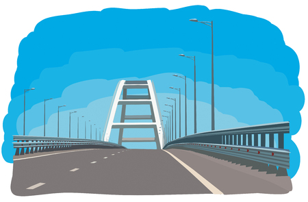 Hand drawn sketch of Crimean bridgeのイラスト素材