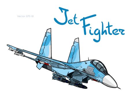 Modern Russian Jet Fighter Aircraft Vector Drawのイラスト素材 イメージマート