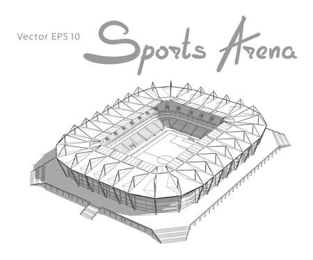 Sketch of the new stadium in Kaliningrad.のイラスト素材