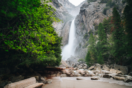 Yosemite National Park is a United States national park lying in the western Sierra Nevada of California,の写真素材
