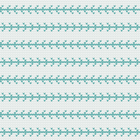 Seamless Christmas nordic knitting vector pattern with white branch of fir-tree.のイラスト素材