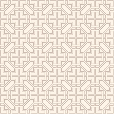 Geometric asian seamless vector pattern including traditional korean or chinese motive with typical lines and elementsのイラスト素材