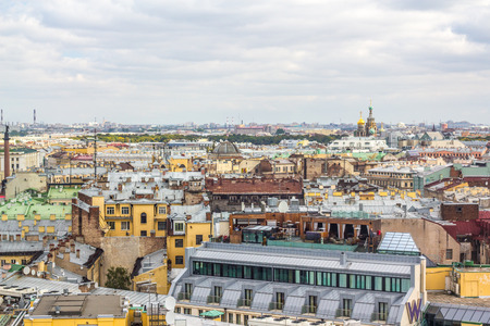 Aerial panorama view of Saint Petersburg, Russiaの写真素材