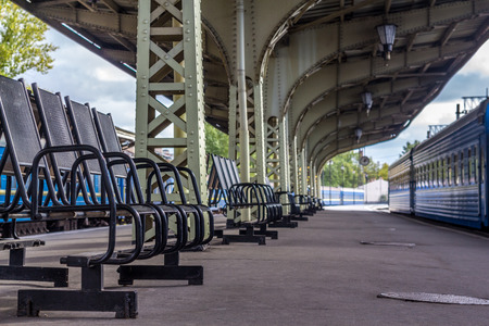 Train station in summerのeditorial素材