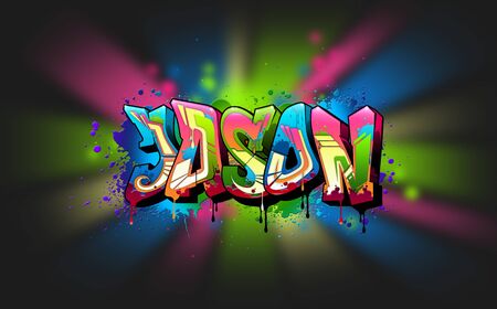 Jason Name Text Graffiti Word Designの写真素材