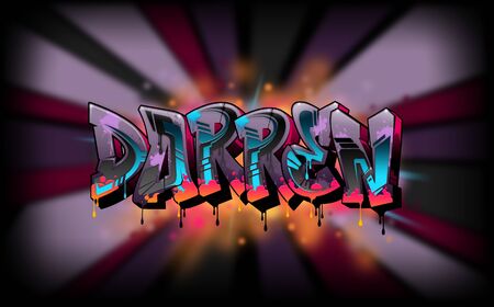 Darren Graffiti Nameの写真素材
