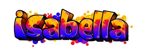 Isabella Name Text Graffiti Word Designの素材 [FY310150285358