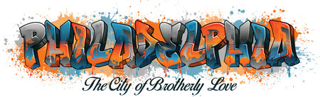 A Cool Genuine Wildstyle Graffiti Name Design - Philadelphiaのイラスト素材
