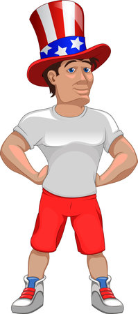 Honorable patriotic American Dad graphic vector designのイラスト素材