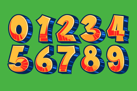 Graffiti Digits - Graffiti Styled Urban Street Art Tagging Logotype Designのイラスト素材