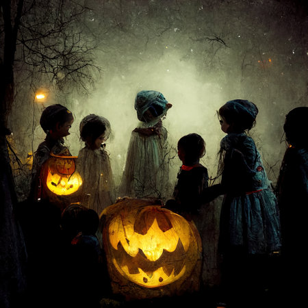 Illustration related to Halloween, generated with AI.の写真素材