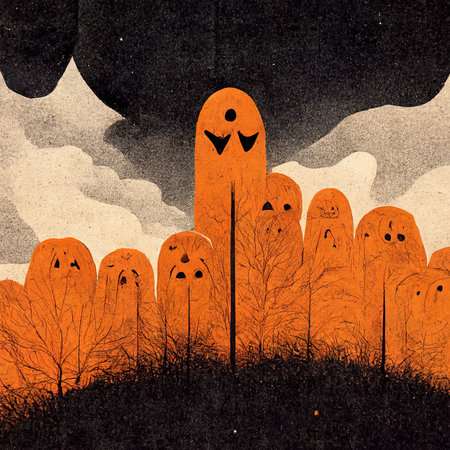 Illustration related to Halloween, generated with AI.