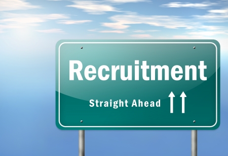 Highway Signpost Recruitmentの写真素材