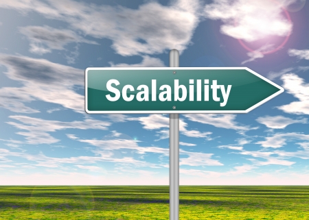 Signpost Scalabilityの写真素材