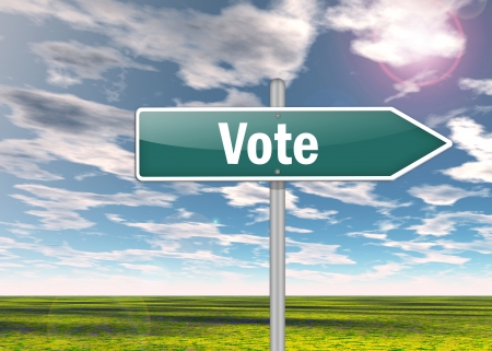 Signpost Voteの写真素材
