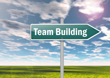 Signpost Team Buildingの写真素材
