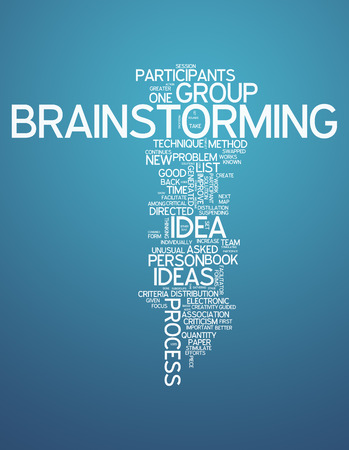 Word Cloud with Brainstorming related tagsの写真素材
