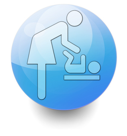 Icon Button Pictogram Baby Changeの写真素材