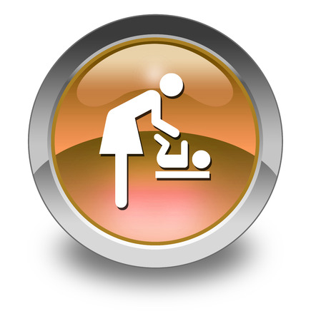 Icon Button Pictogram Baby Changeの写真素材