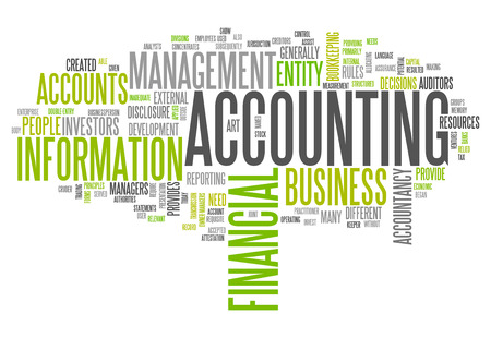 Word Cloud with Accounting related tagsの写真素材