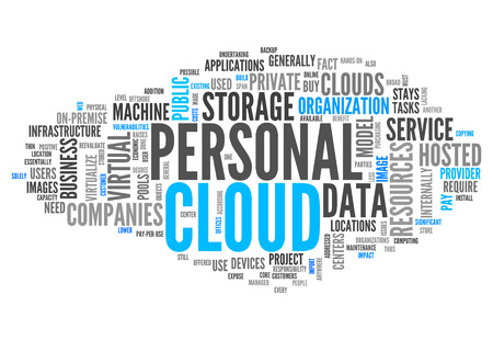Word Cloud with Personal Cloud related tagsの写真素材