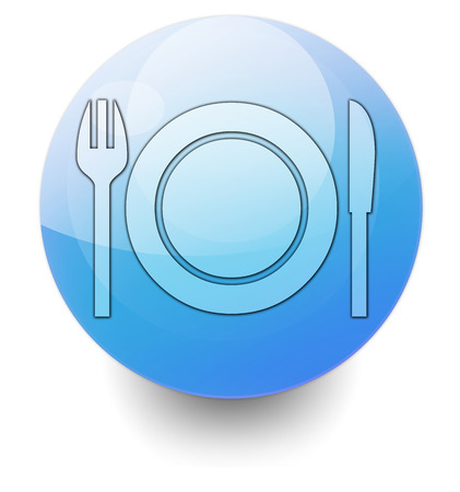 Icon, Button, Pictogram with Eatery, Restaurant symbolの写真素材
