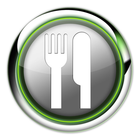 Icon, Button, Pictogram with Eatery, Restaurant symbolの写真素材