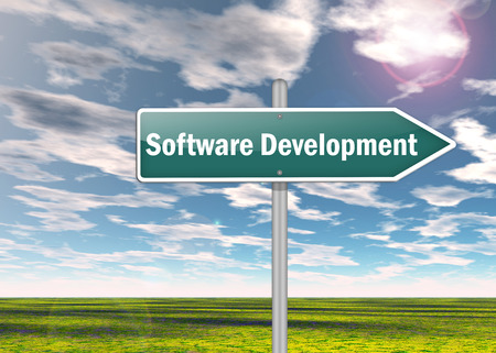 Signpost with Software Development wordingの写真素材