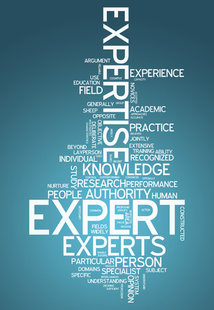 Word Cloud with Expert related tagsの写真素材