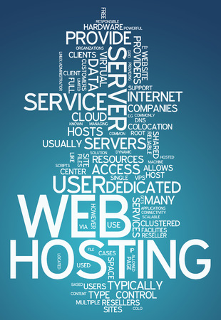 Word Cloud with Web Hosting related tagsの写真素材