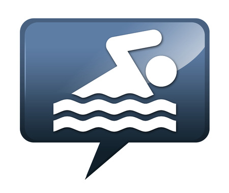 Icon, Button, Pictogram with Swimming symbolの写真素材