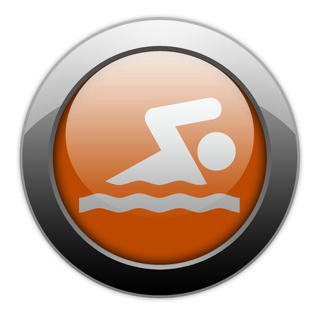 Icon, Button, Pictogram with Swimming symbolの写真素材