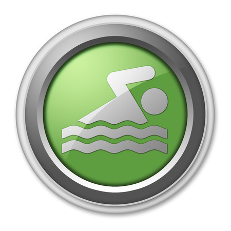 Icon, Button, Pictogram with Swimming symbolの写真素材