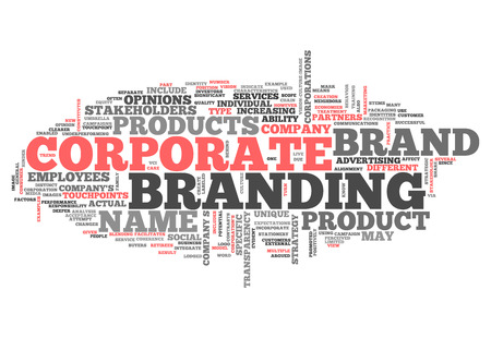 Word Cloud with Corporate Branding related tagsの写真素材