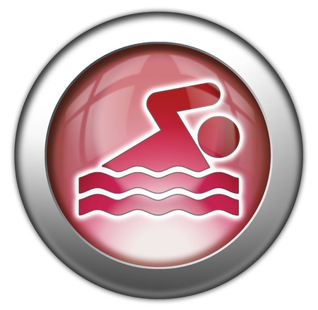 Icon, Button, Pictogram with Swimming symbolの写真素材