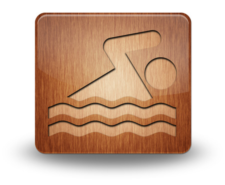 Icon, Button, Pictogram with Swimming symbolの写真素材