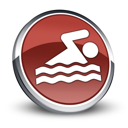 Icon, Button, Pictogram with Swimming symbolの写真素材