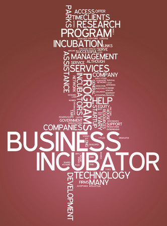 Word Cloud with Business Incubator related tagsの写真素材