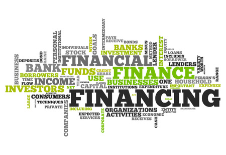 Word Cloud with Financing wordingの写真素材