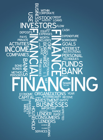 Word Cloud with Financing wordingの写真素材